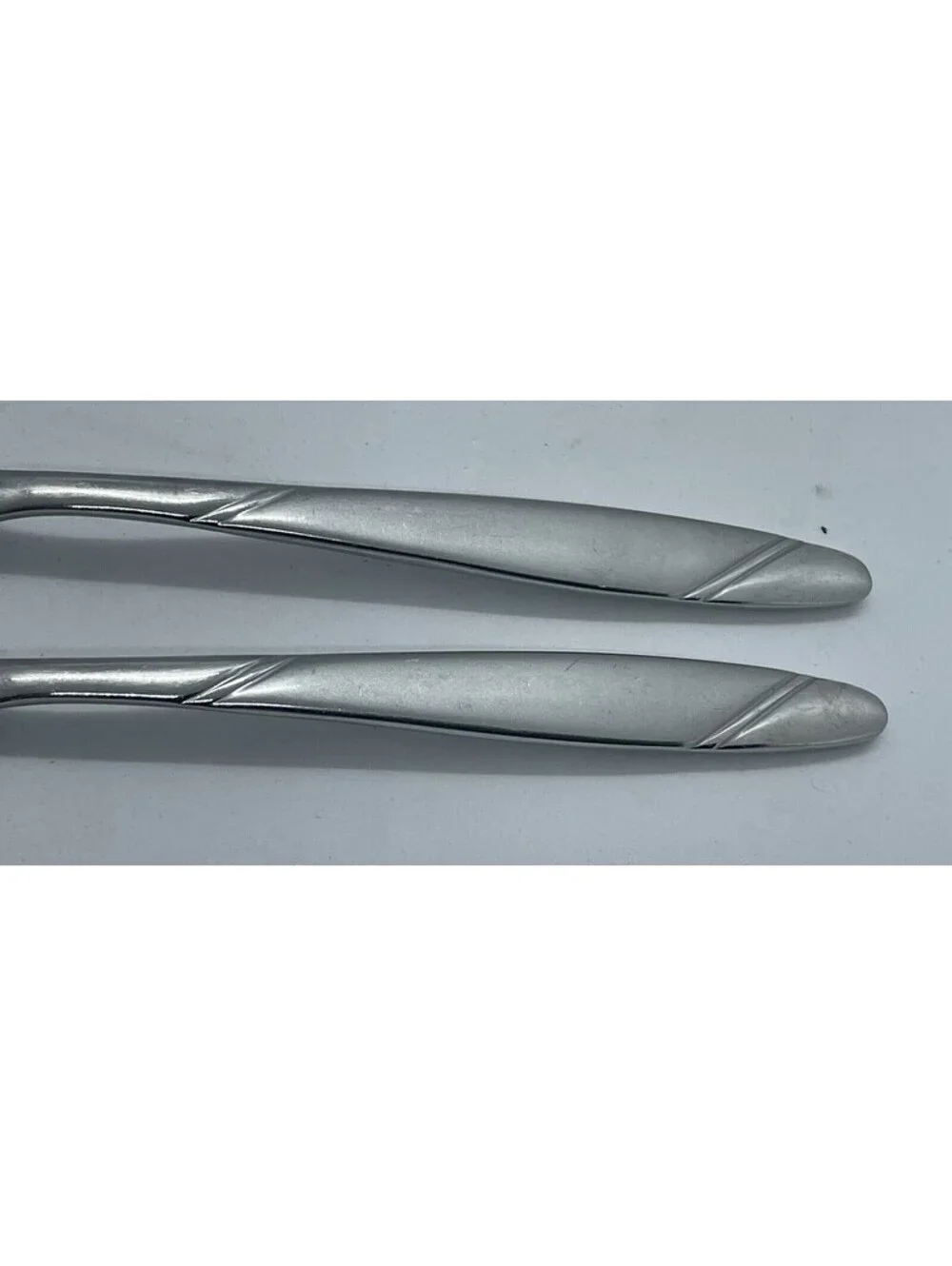 (2) Oneida RISOTTO 18/10 Stainless Frosted Handle Salad Fork Lot ~ 6 3/4